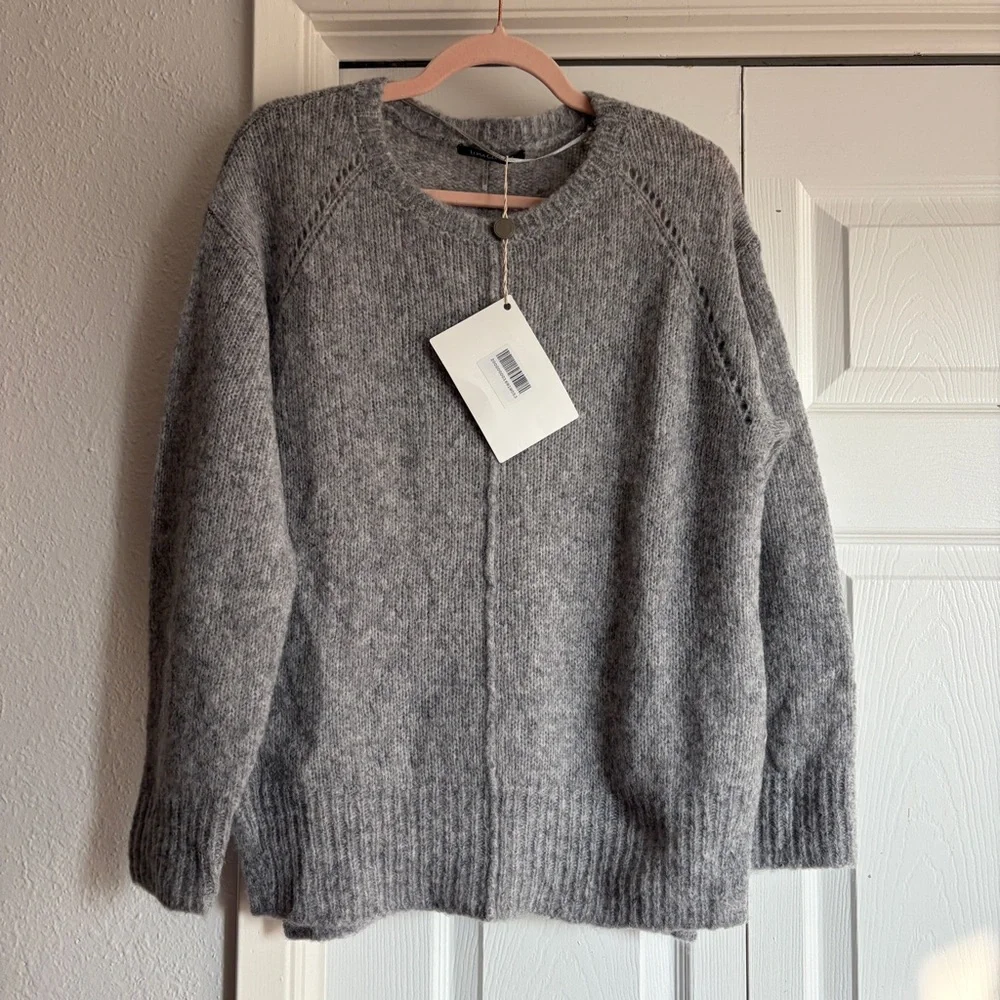 LUISA CERANO Brushed Knitted Wool Alpaca Knit Sweater